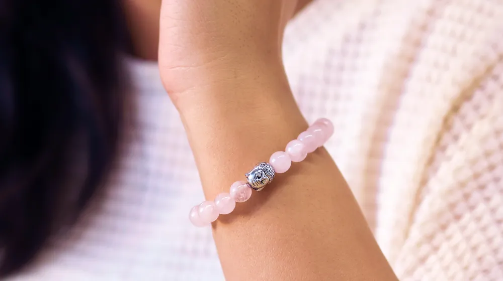Lab Certified Rose Quartz Bracelet 22 Beads Lab Certified Rose Quartz Bracelet 22 Beads
